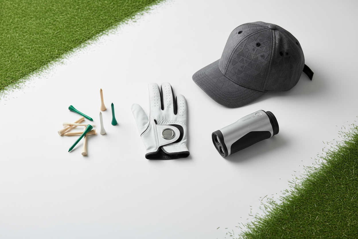 Golf Accessories Flat Lay